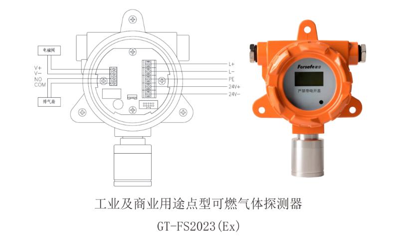 FS2023(Ex）工业及商业用途点型可燃气体天津探测器接线图